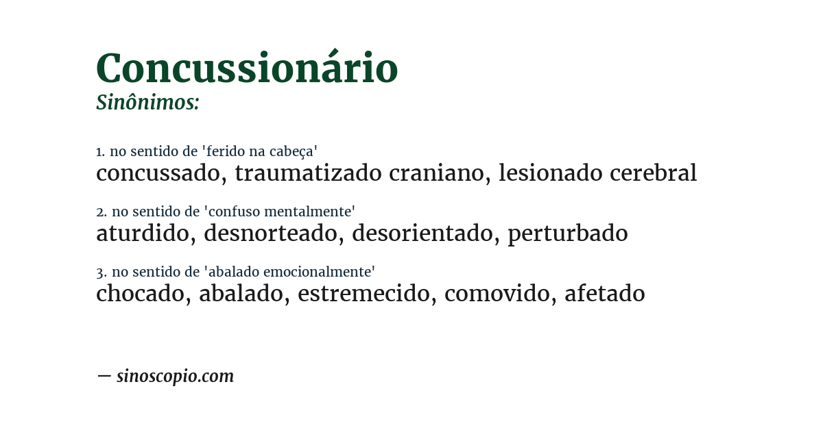 Sinônimo de concussionário