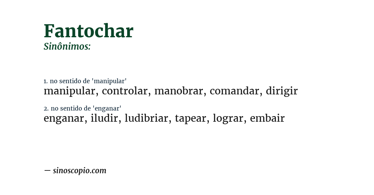 Sinônimo de fantochar