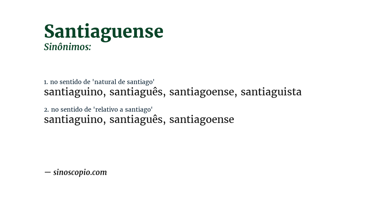 Sinônimo de santiaguense