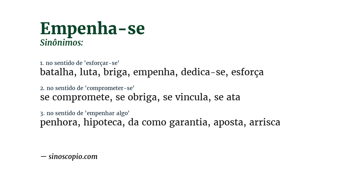 Sinônimo de empenha-se