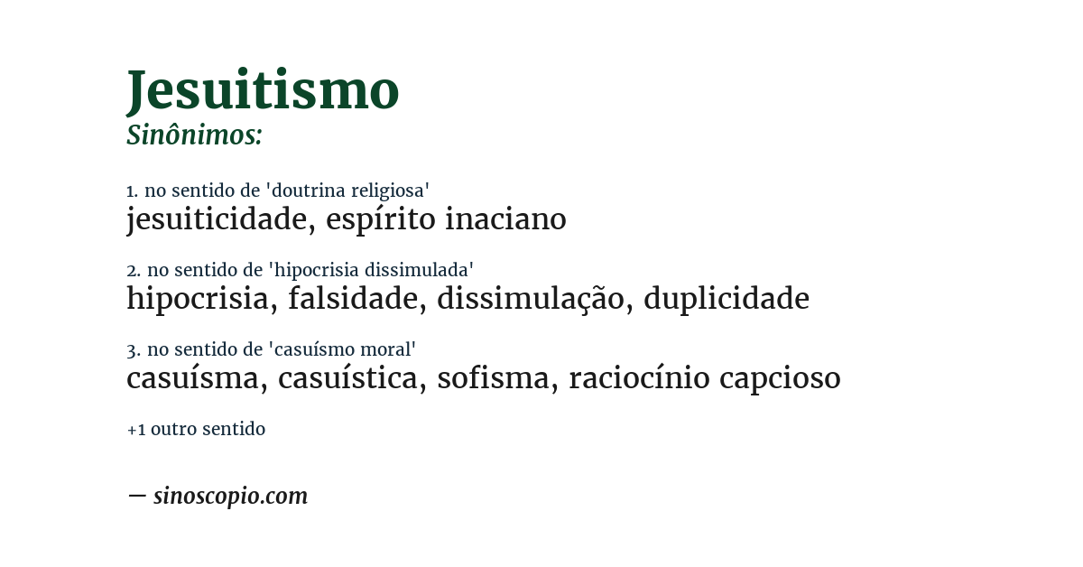 Sinônimo de jesuitismo