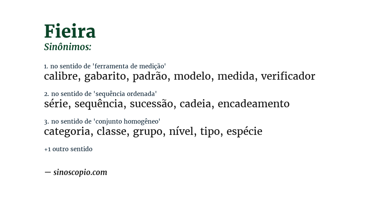 Sinônimo de fieira