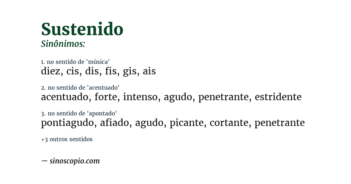 Sinônimo de sustenido