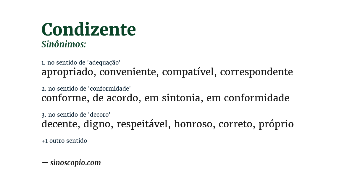 Sinônimo de condizente