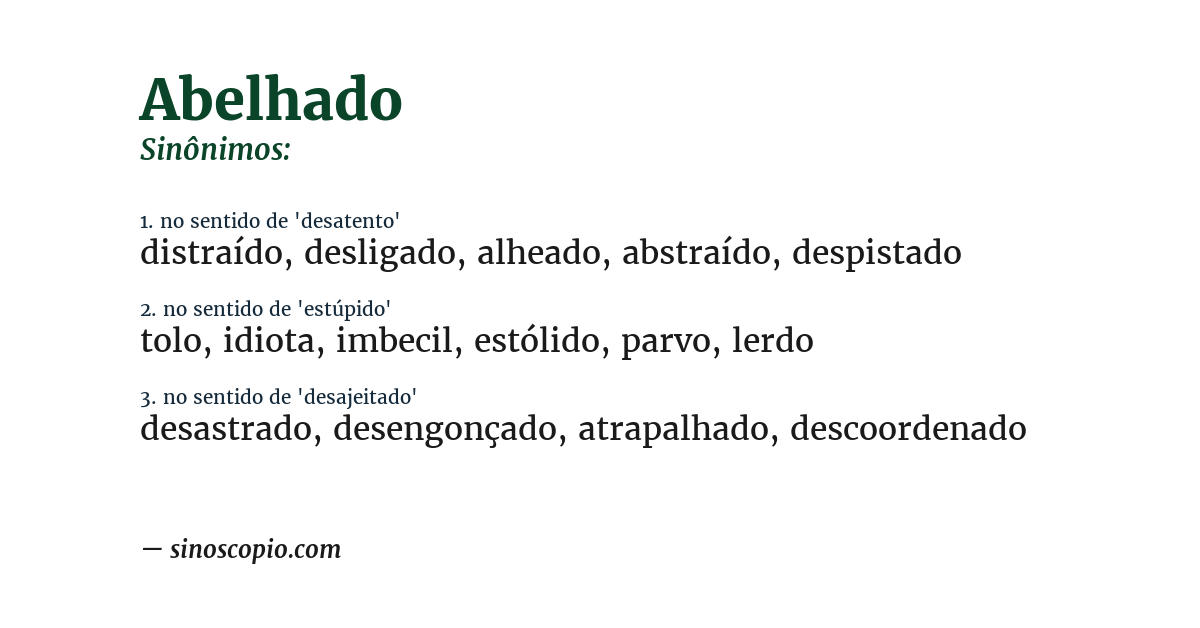 Sinônimo de abelhado