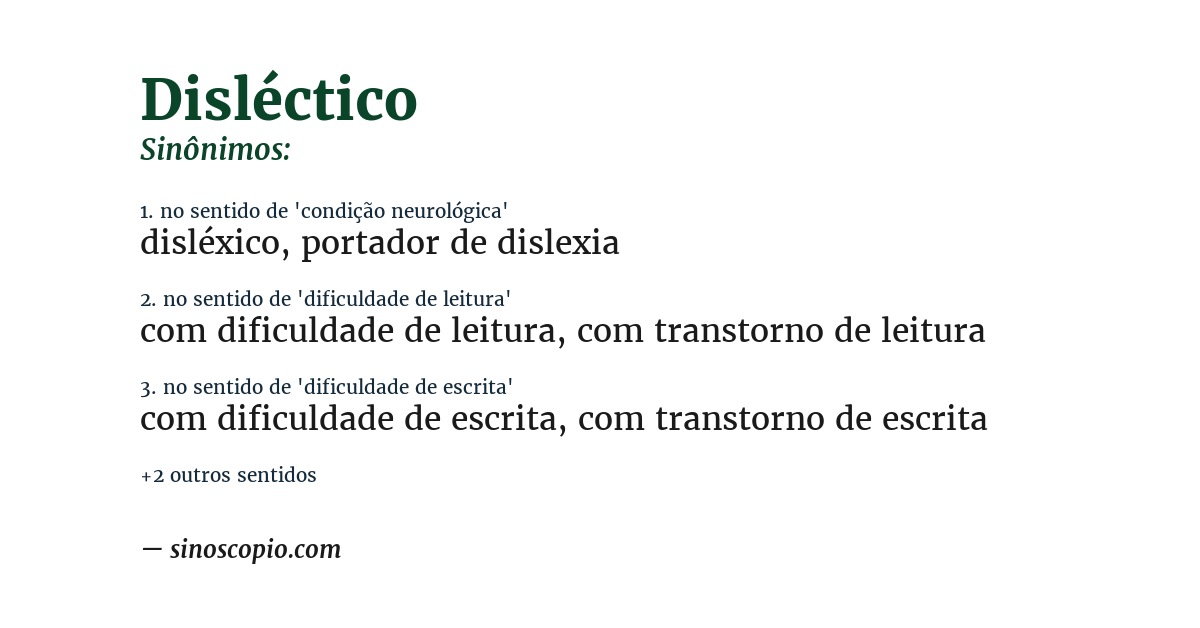 Sinônimo de disléctico