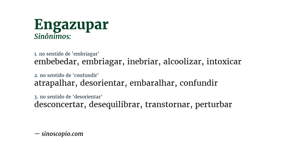 Sinônimo de engazupar