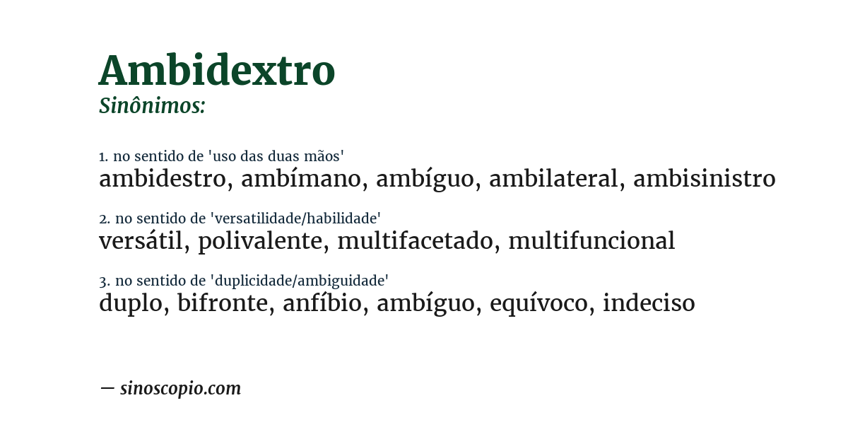 Sinônimo de ambidextro
