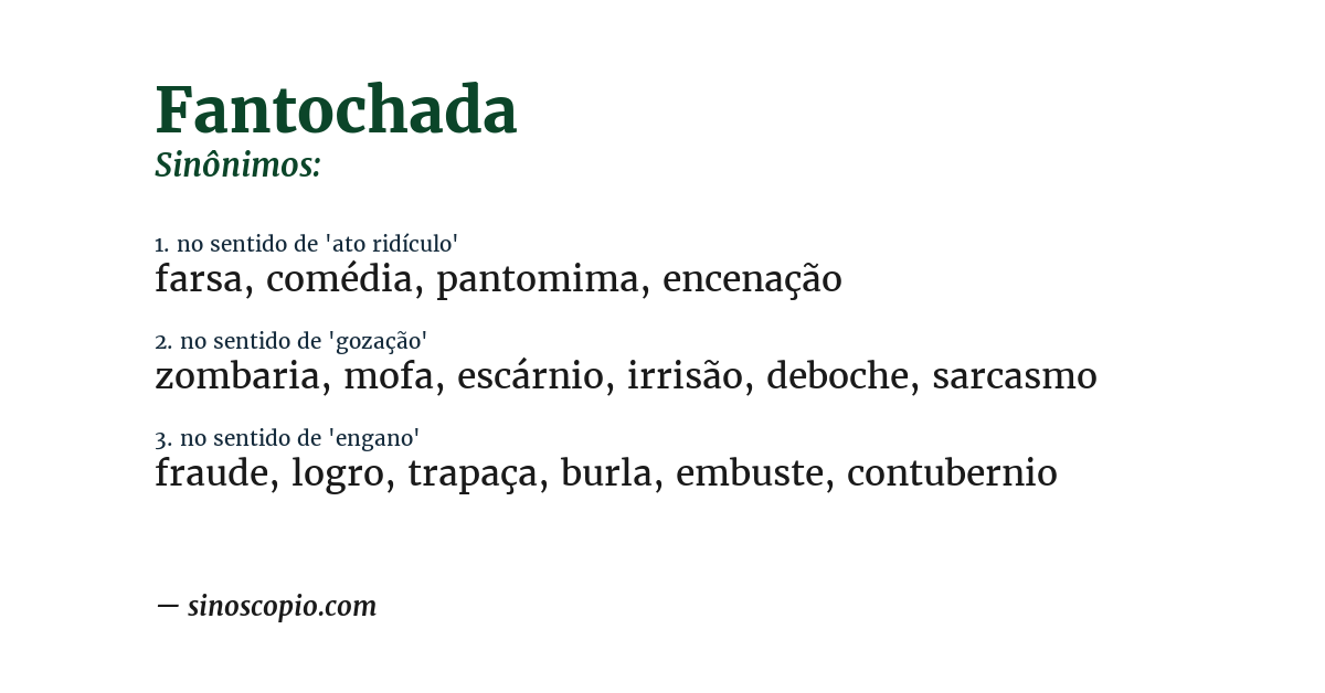 Sinônimo de fantochada