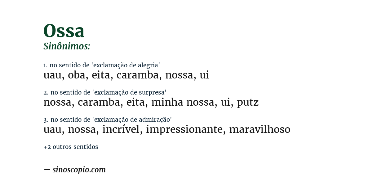 Sinônimo de ossa
