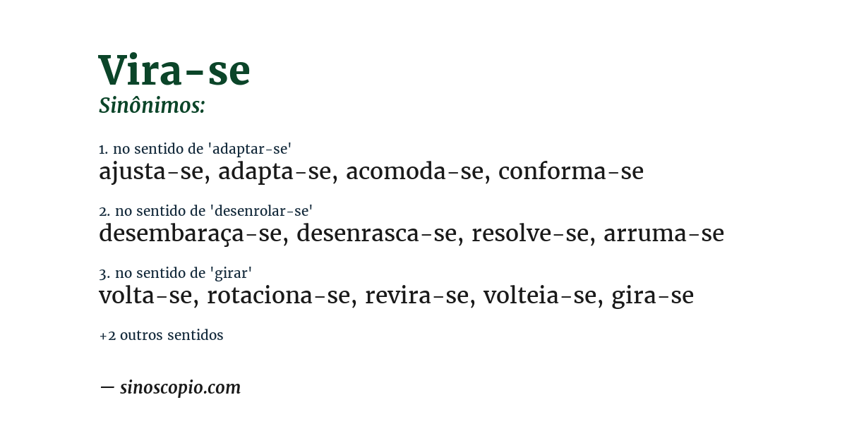 Sinônimo de vira-se