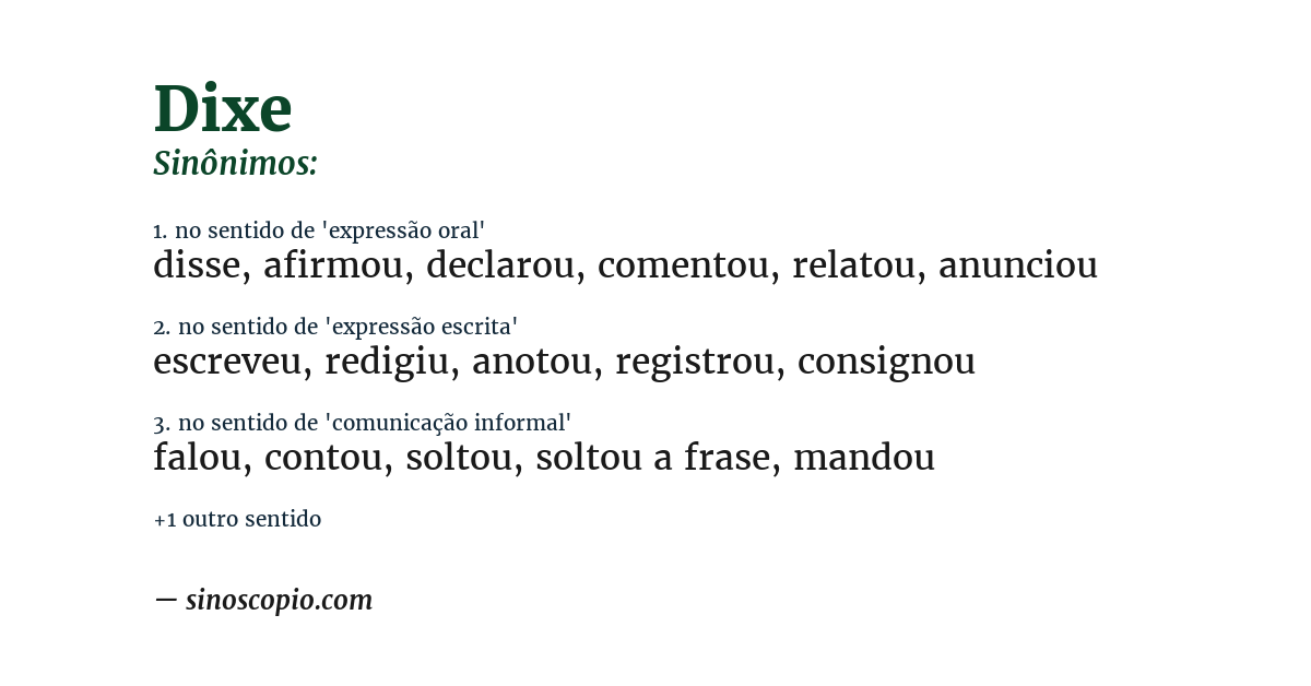Sinônimo de dixe
