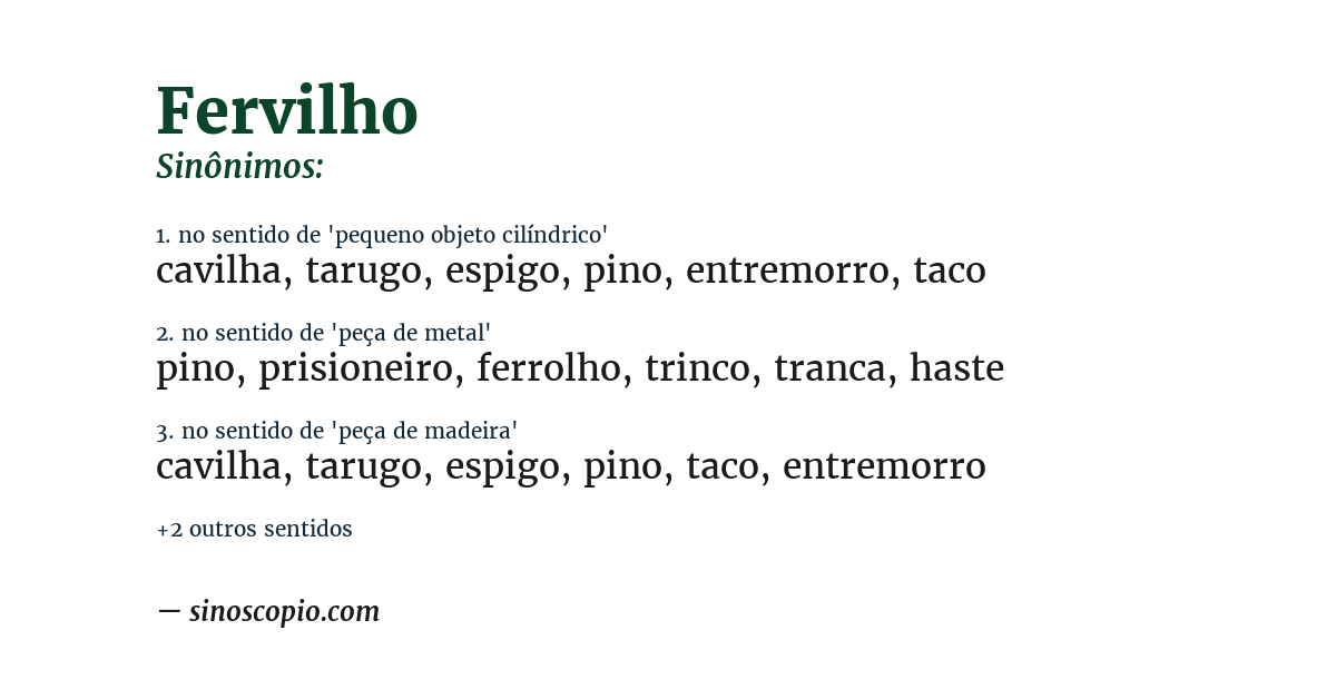 Sinônimo de fervilho