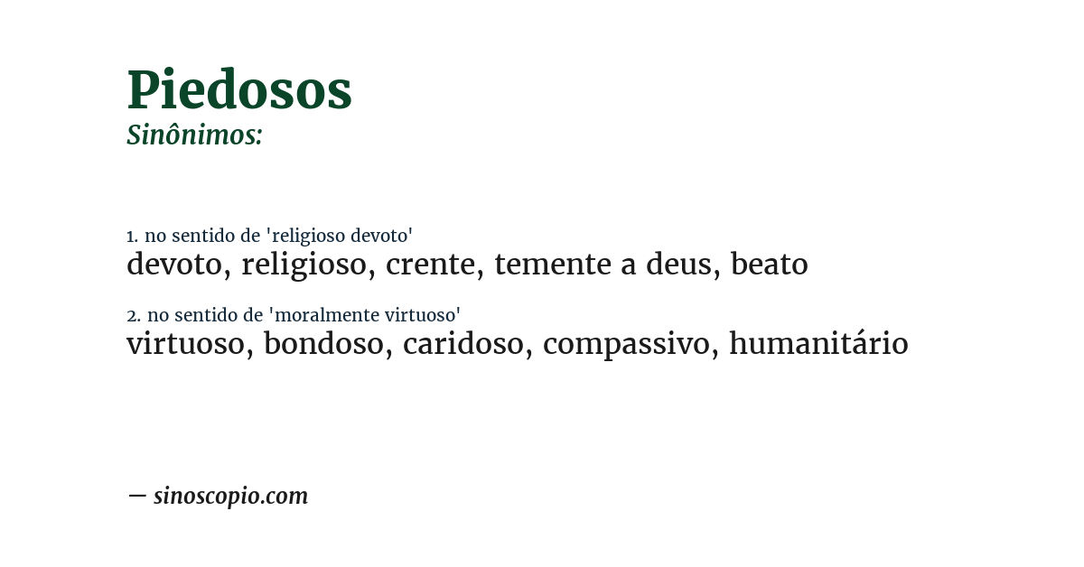 Sinônimo de piedosos