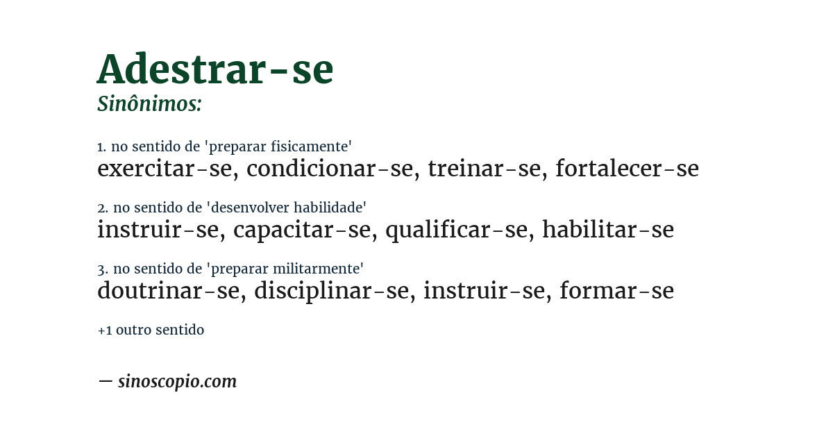 Sinônimo de adestrar-se