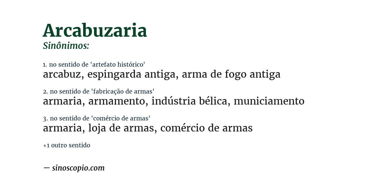 Sinônimo de arcabuzaria