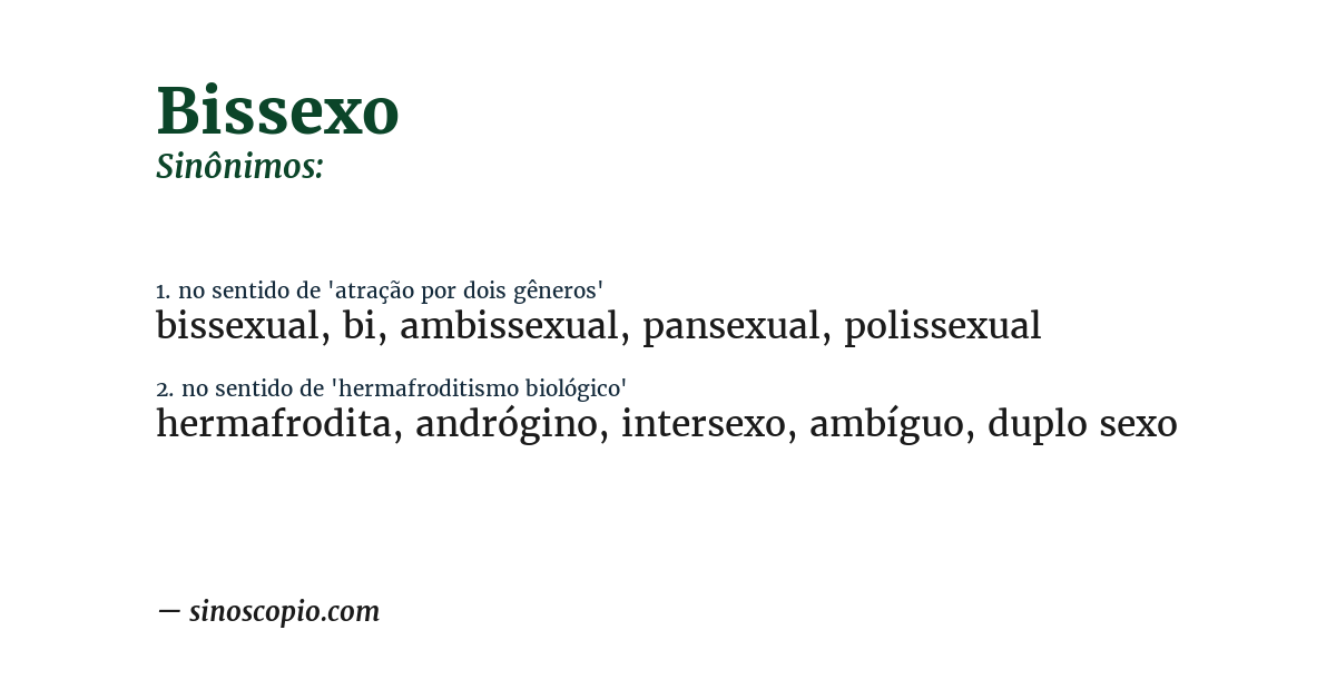 Sinônimo de bissexo