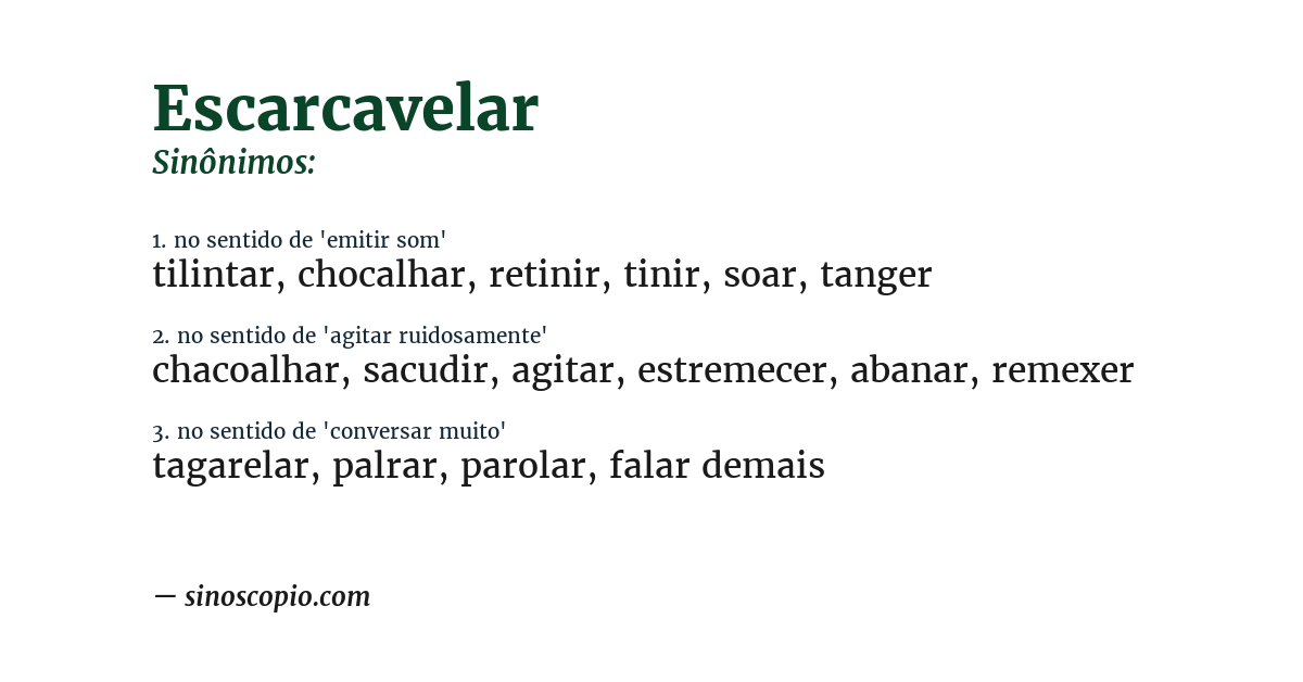 Sinônimo de escarcavelar