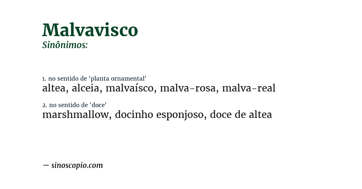 Sinônimo de malvavisco