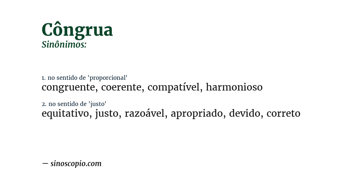 Sinônimo de côngrua