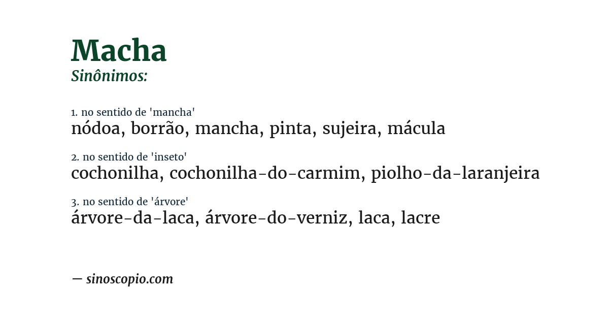 Sinônimo de macha