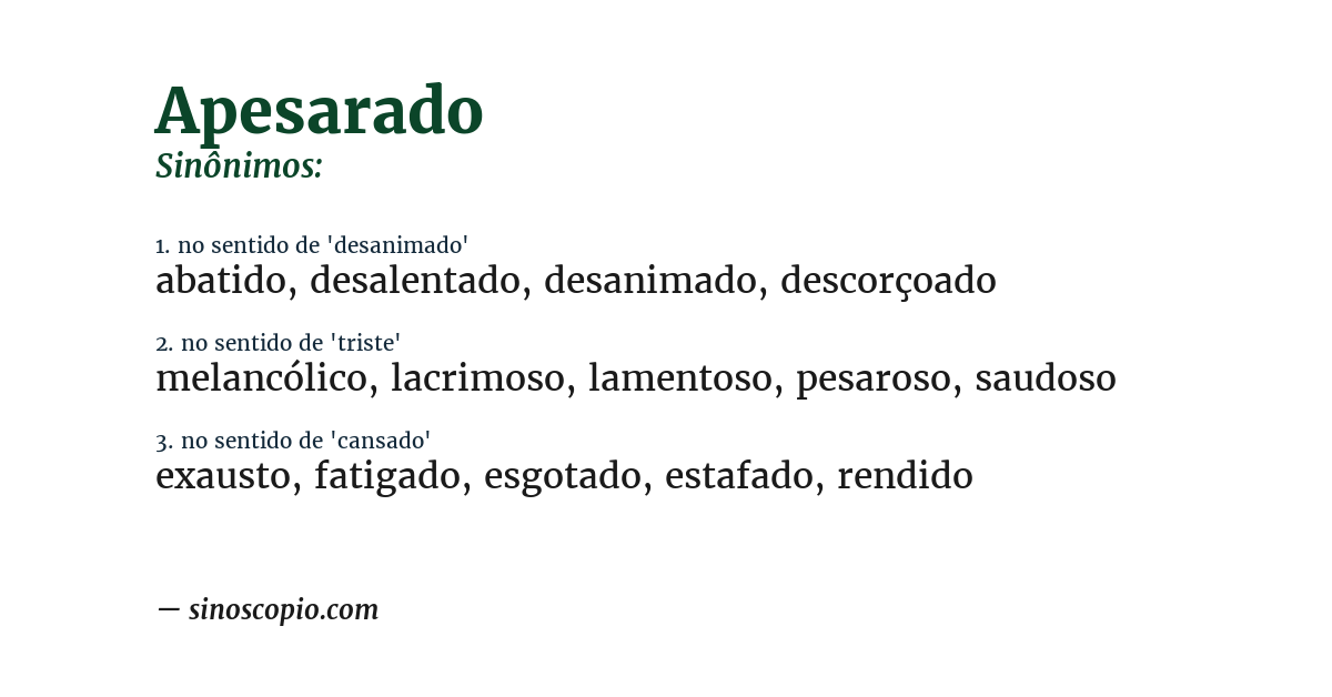Sinônimo de apesarado