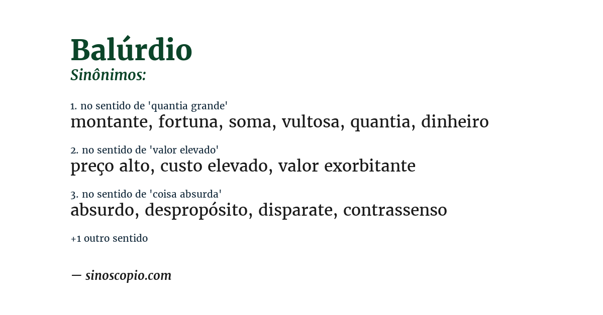Sinônimo de balúrdio