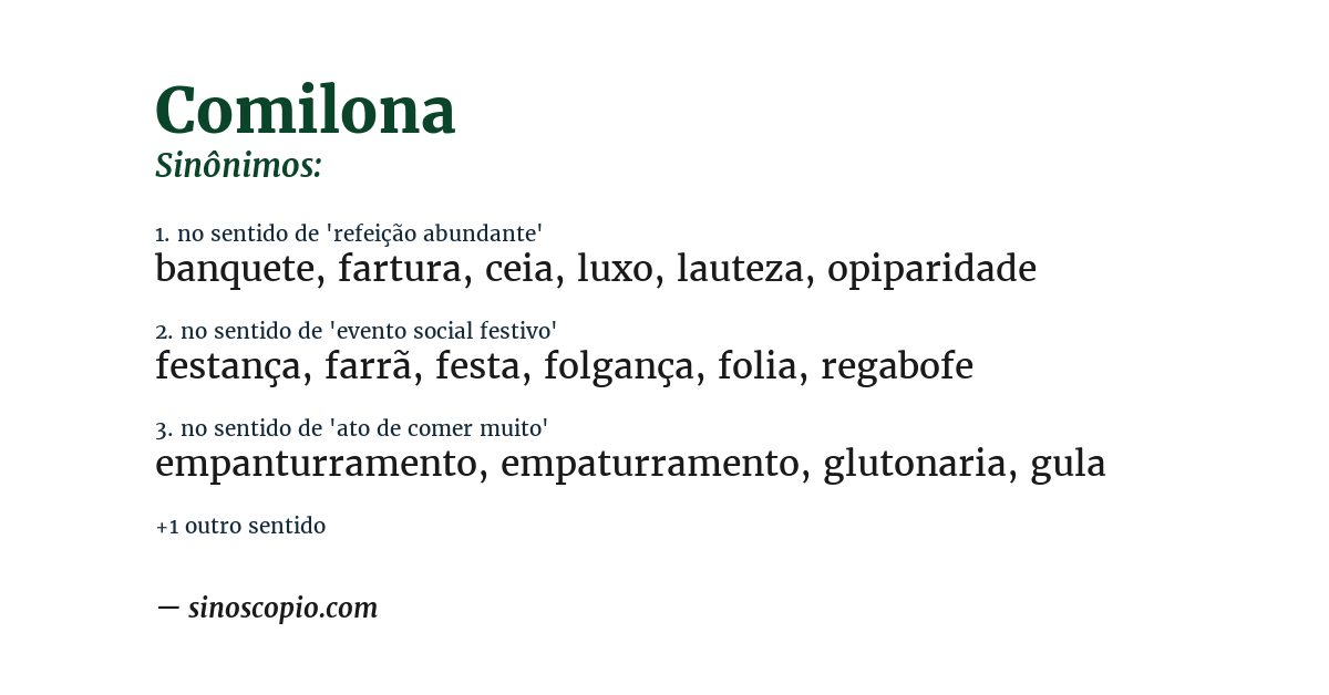 Sinônimo de comilona