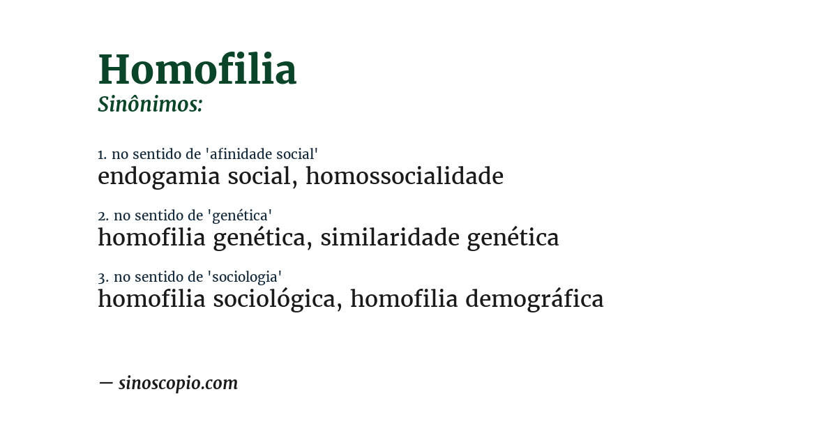 Sinônimo de homofilia