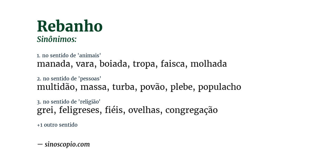 Sinônimo de rebanho