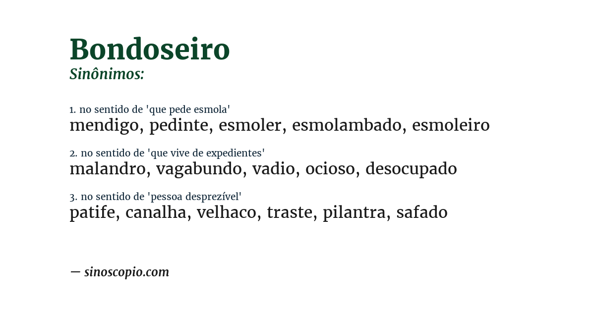 Sinônimo de bondoseiro