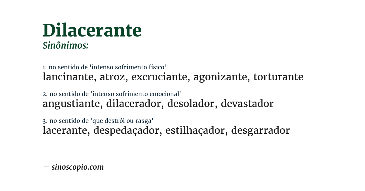 Sinônimo de dilacerante