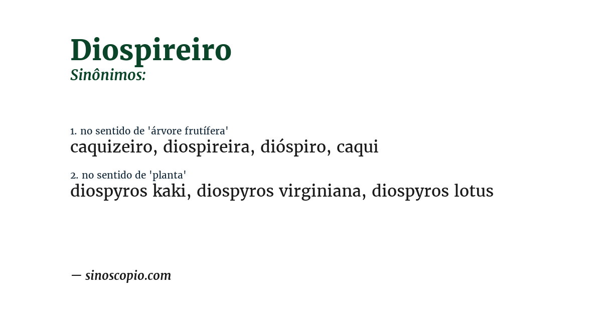 Sinônimo de diospireiro