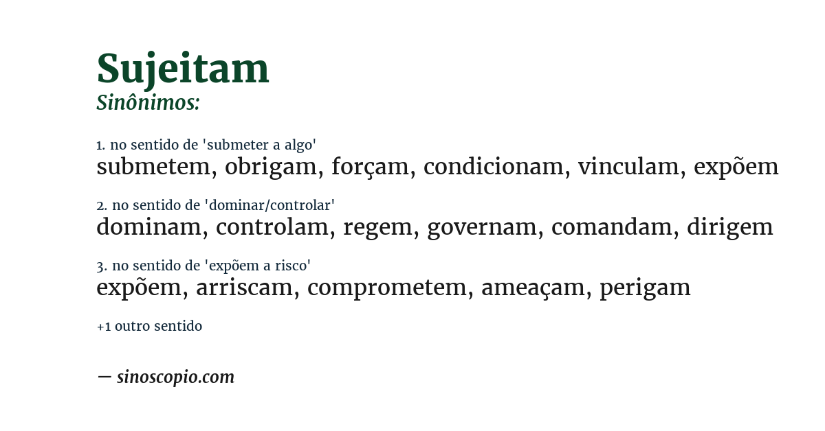 Sinônimo de sujeitam