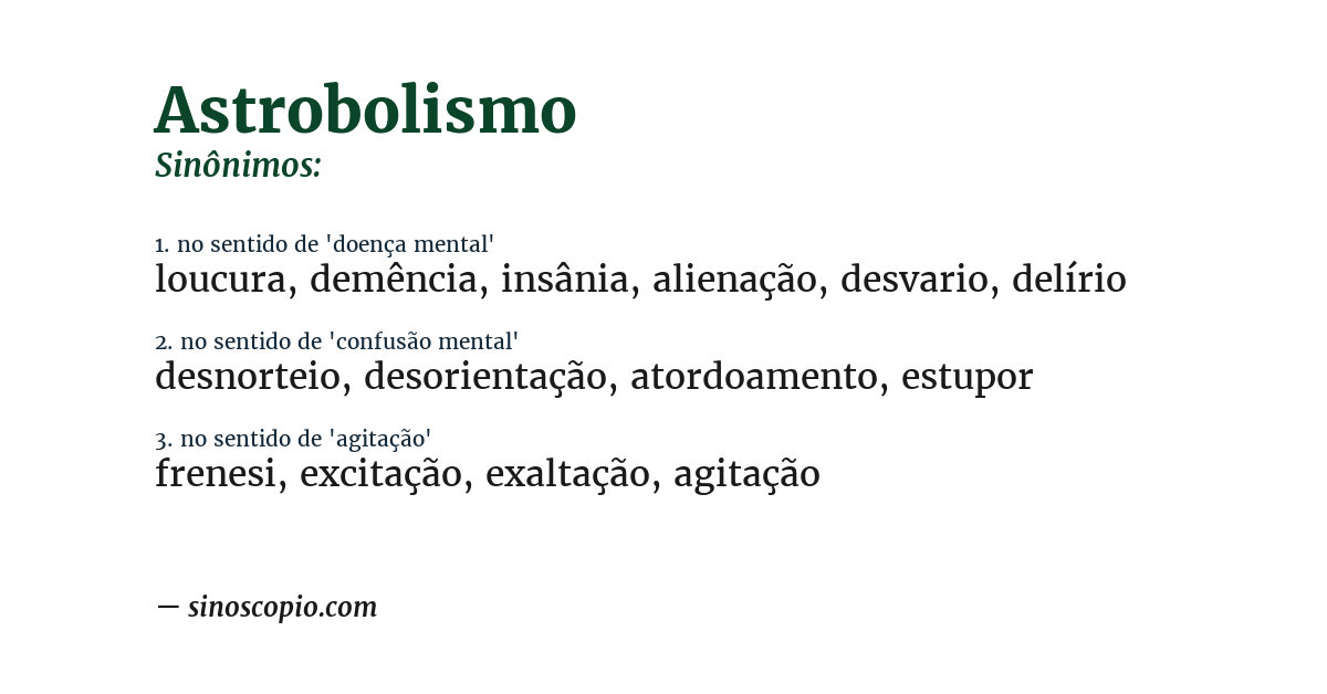 Sinônimo de astrobolismo