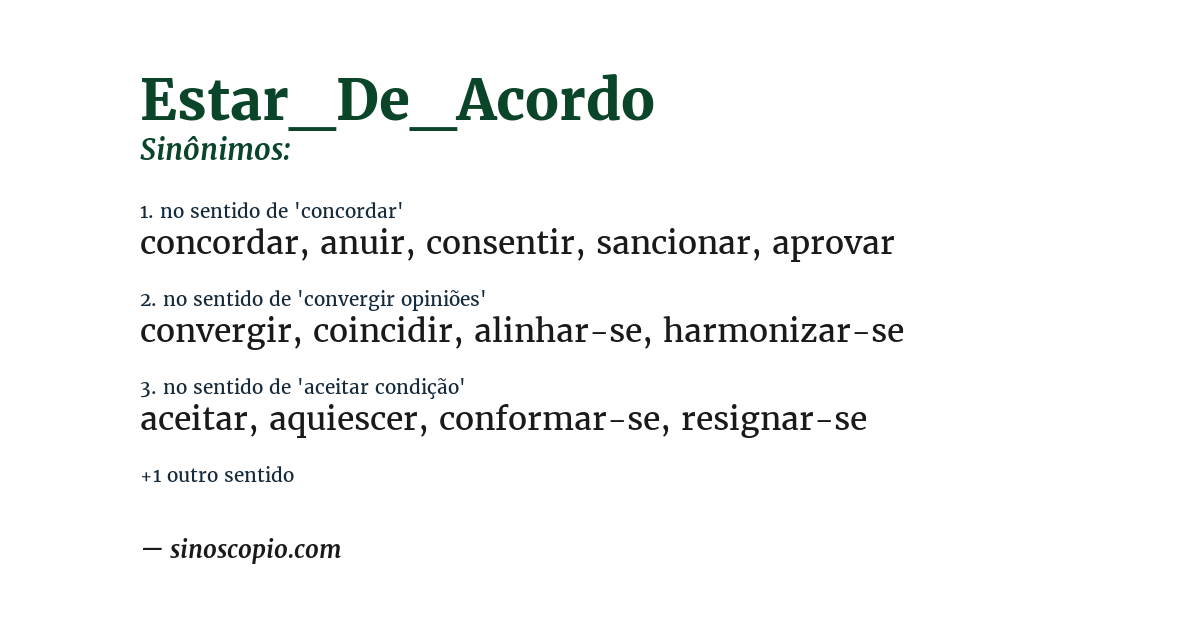 Sinônimo de estar_de_acordo