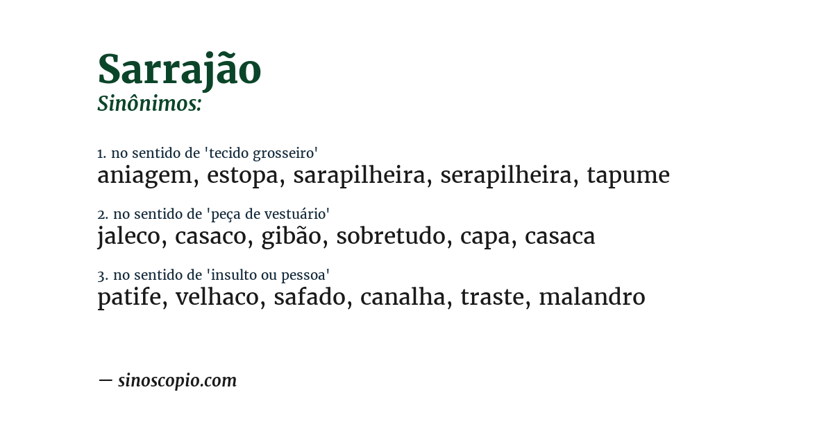 Sinônimo de sarrajão