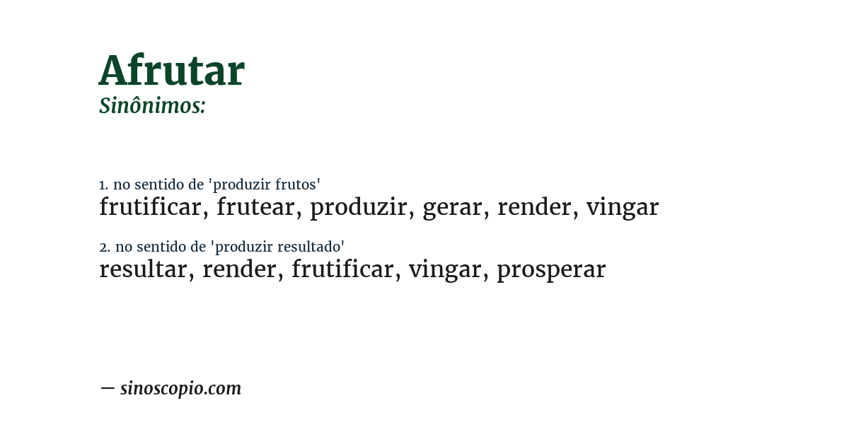 Sinônimo de afrutar
