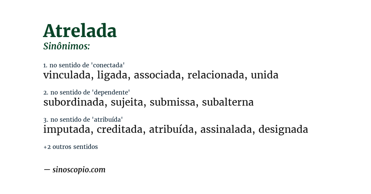 Sinônimo de atrelada