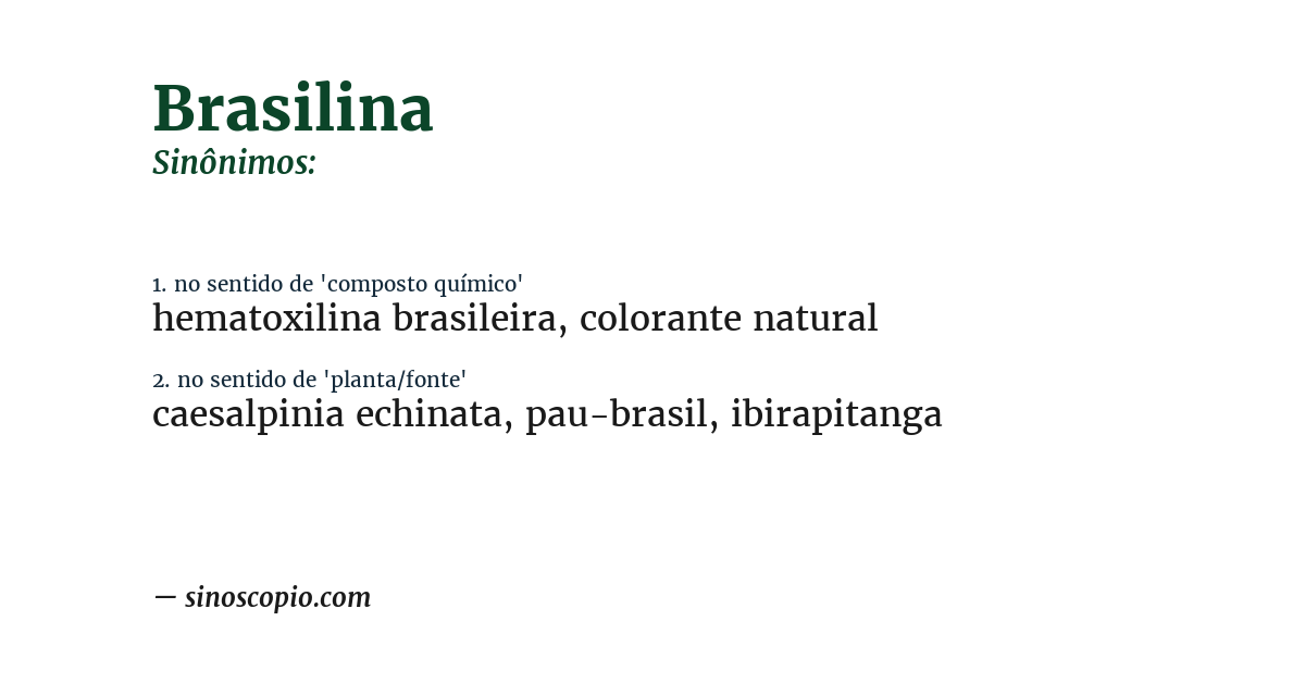 Sinônimo de brasilina