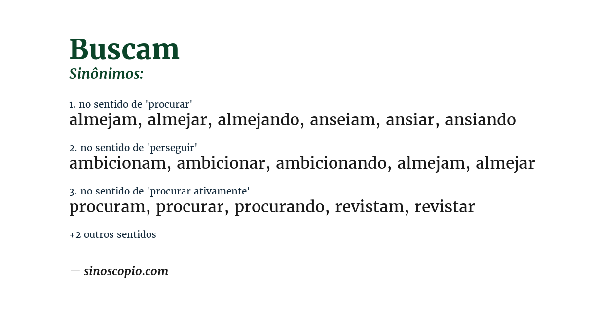 Sinônimo de buscam