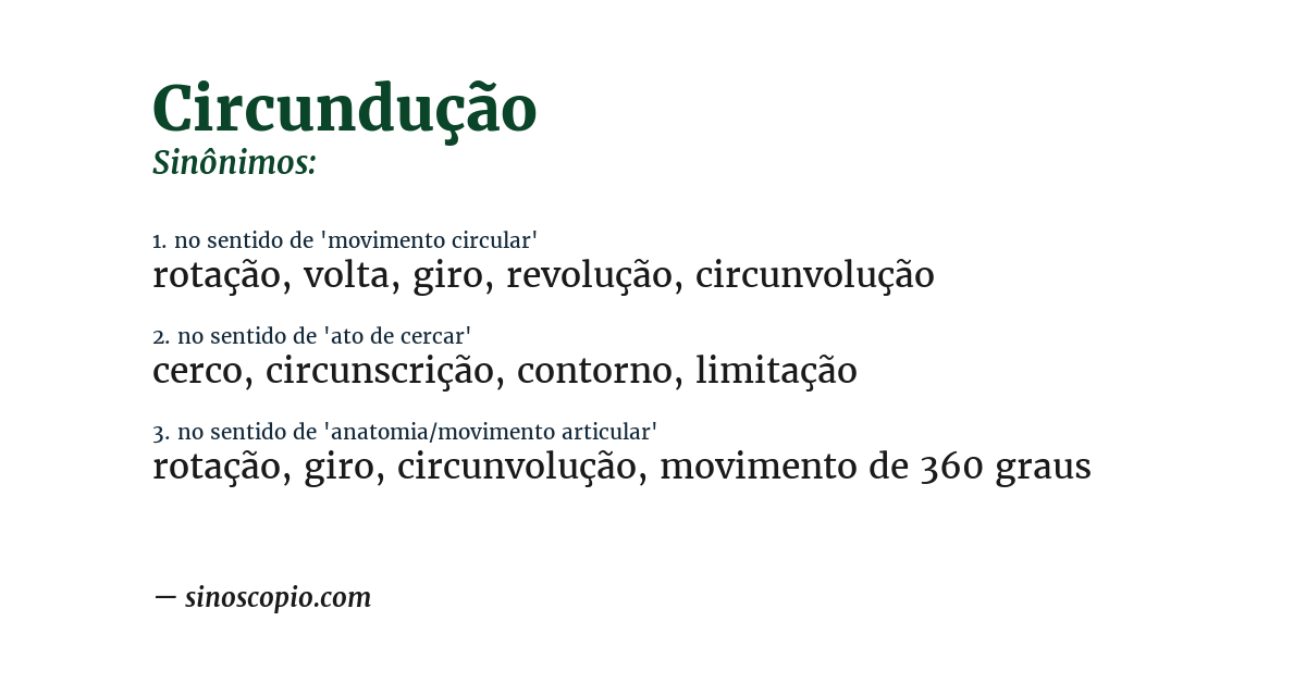 Sinônimo de circundução