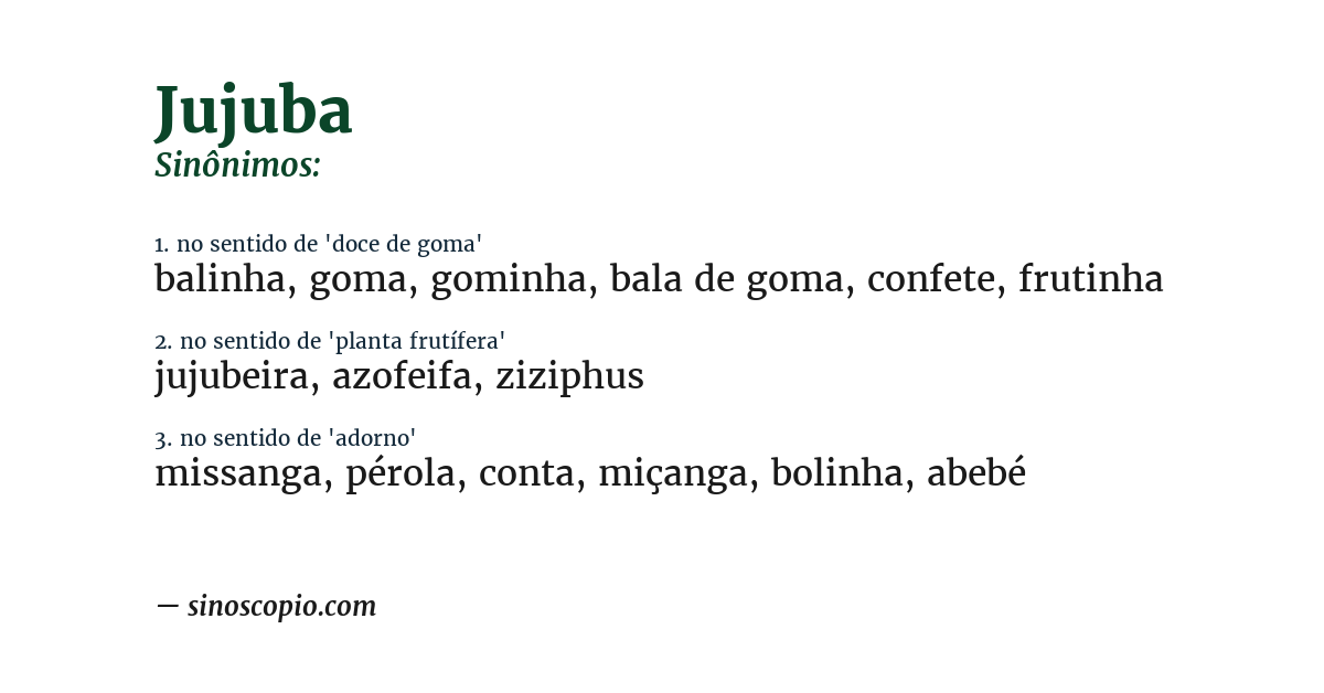 Sinônimo de jujuba