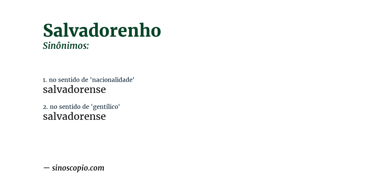 Sinônimo de salvadorenho