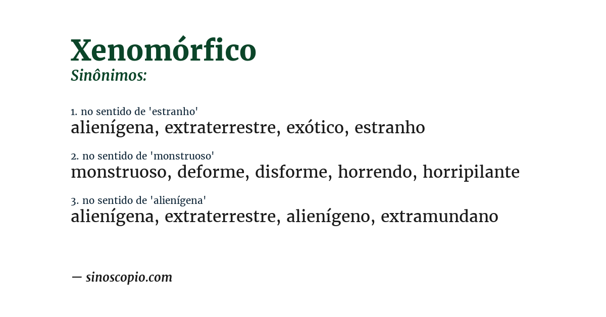 Sinônimo de xenomórfico