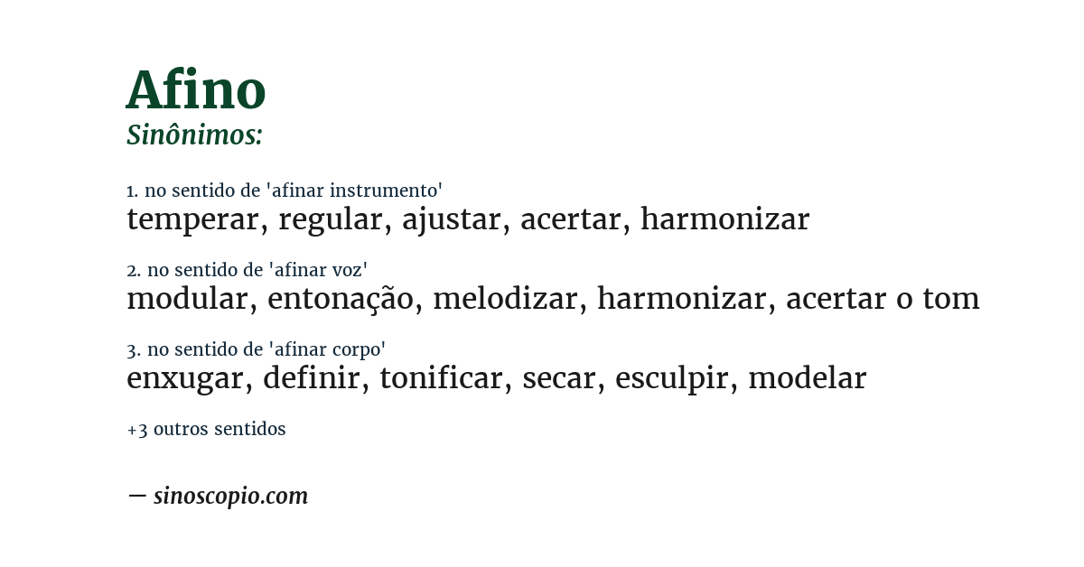 Sinônimo de afino