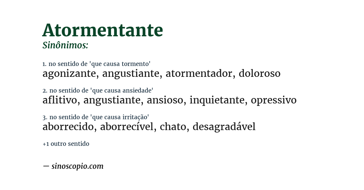 Sinônimo de atormentante