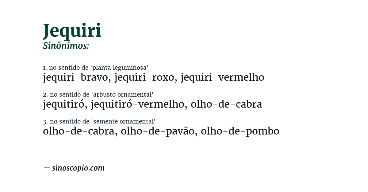 Sinônimo de jequiri