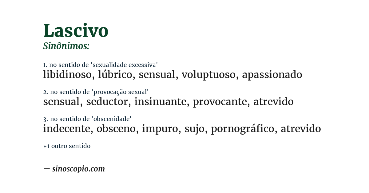 Sinônimo de lascivo