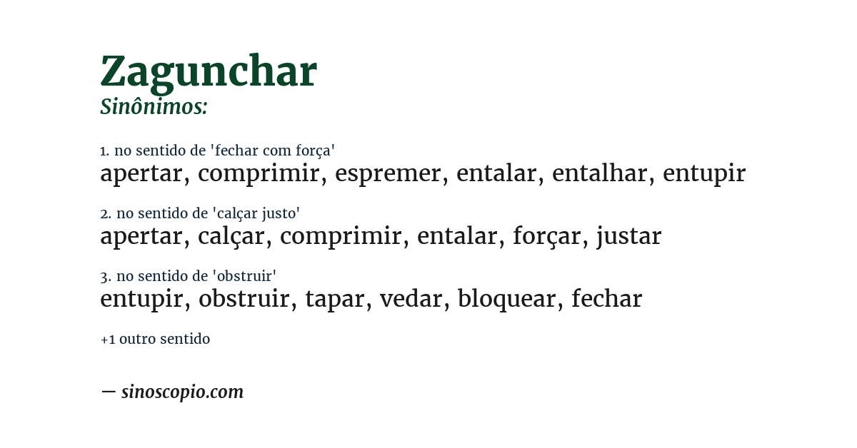 Sinônimo de zagunchar